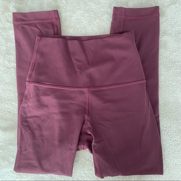 LULULEMON - Red Merlot Align Crop 21” - Size 2 - Picture 2 of 3